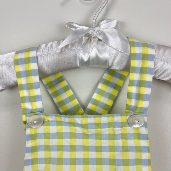 Jacadi Paris Plaid Sun Suit Romper 6 Months - Picture 2 of 6